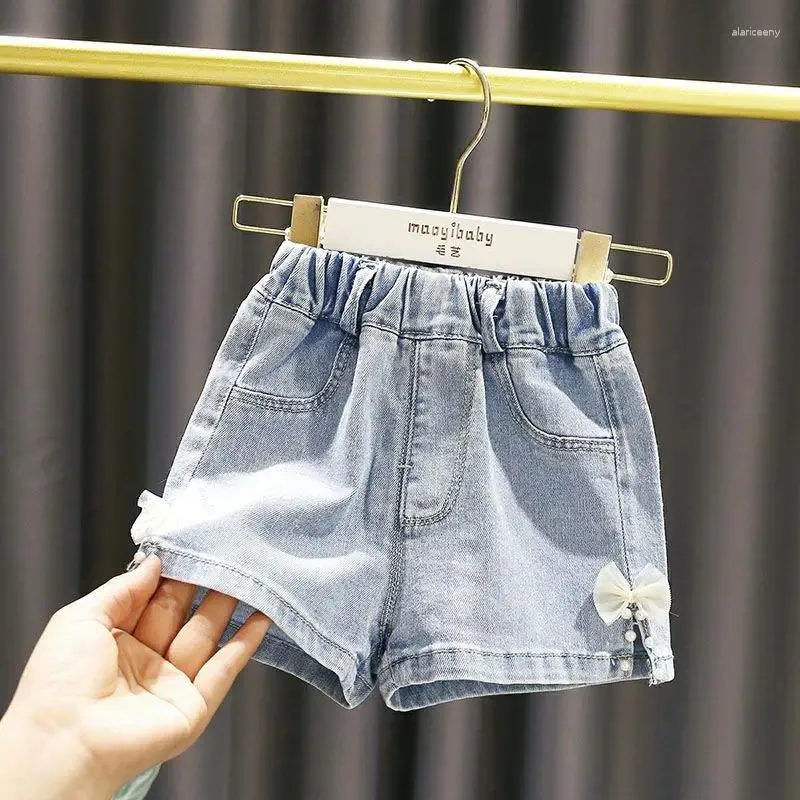 Shorts d'été pour enfants, pantalons fins en Denim pour filles, petits pantalons pour bébés, vêtements d'extérieur polyvalents