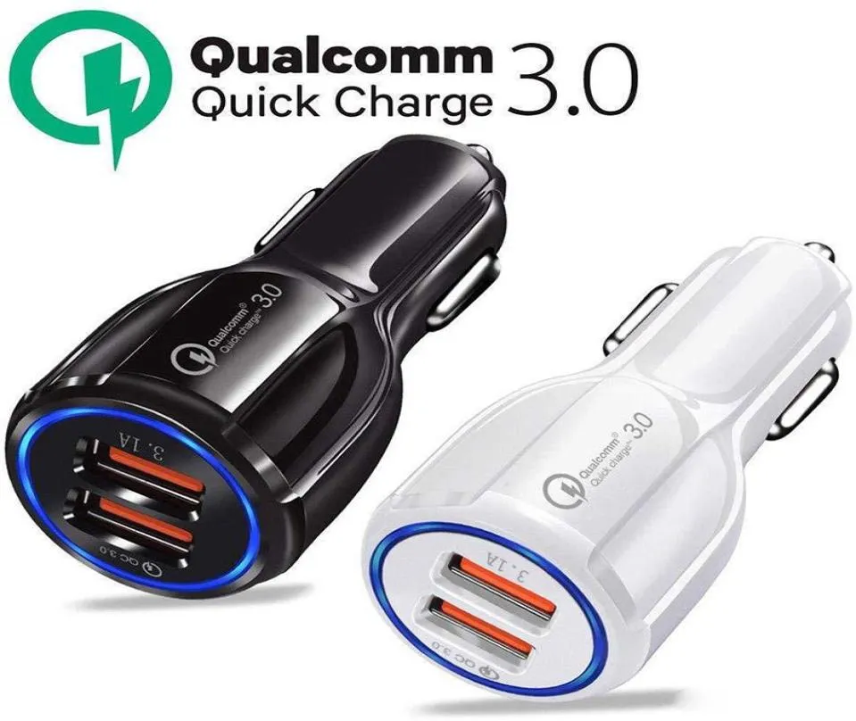 6A billaddare snabb laddare Dual USB Adapter 2 USB Fast Charger för iPhone LG Samsung Huawei iPad -surfplatta6901483