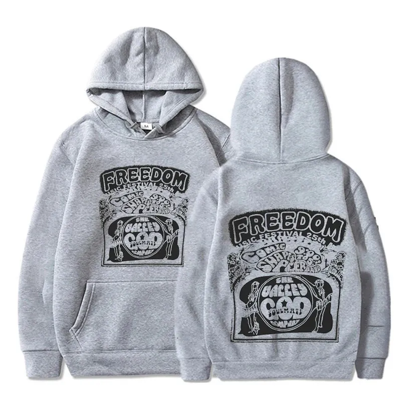 Classic Freedom Hoodies Apparel Camisa Sweatshirt Anpassad hoodied Pullover Hoodie Harajuku 240227