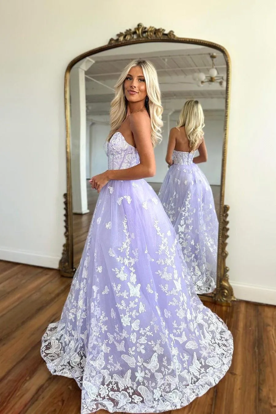 Stunning Lilac Prom Dresses A Line Tulle Evening... From Babyonline,  $250.09 | DHgate.Com