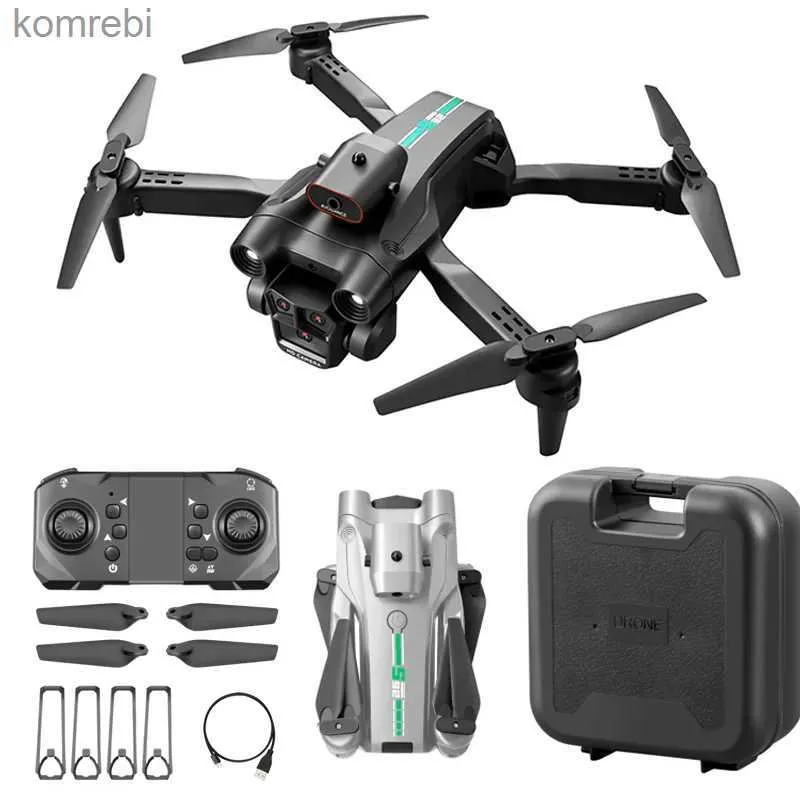 Drones KBDFA S92 Drone Triple Cámara HD1080P Evitación de obstáculos Motor Quadcopter Flujo óptico WIFI FPV RC Helicópteros Juguetes Regalos 24313