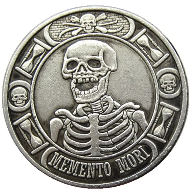 タイプ128 Hobo Morgan Dollar Skull Zombie Skeleton Hand Careved Creative Copy Coins289E