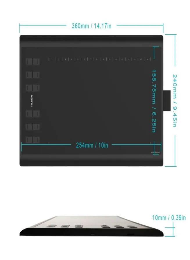 NUOVO HUION 1060 plus tablet tablet tablet da disegno grafico 8192 tablet per board digitale a livello digitale Digitazer6890505