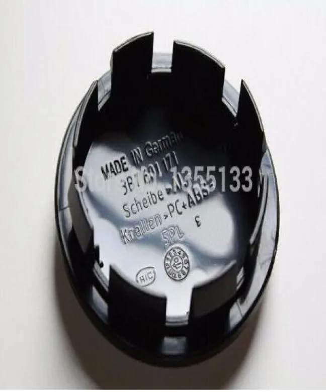 20 pièces 65mm capuchons de moyeu central de roue Logo insigne emblèmes pour Golf Jetta Mk5 Passat B6 pour VW 3B7 601 171 style de voiture 8909075