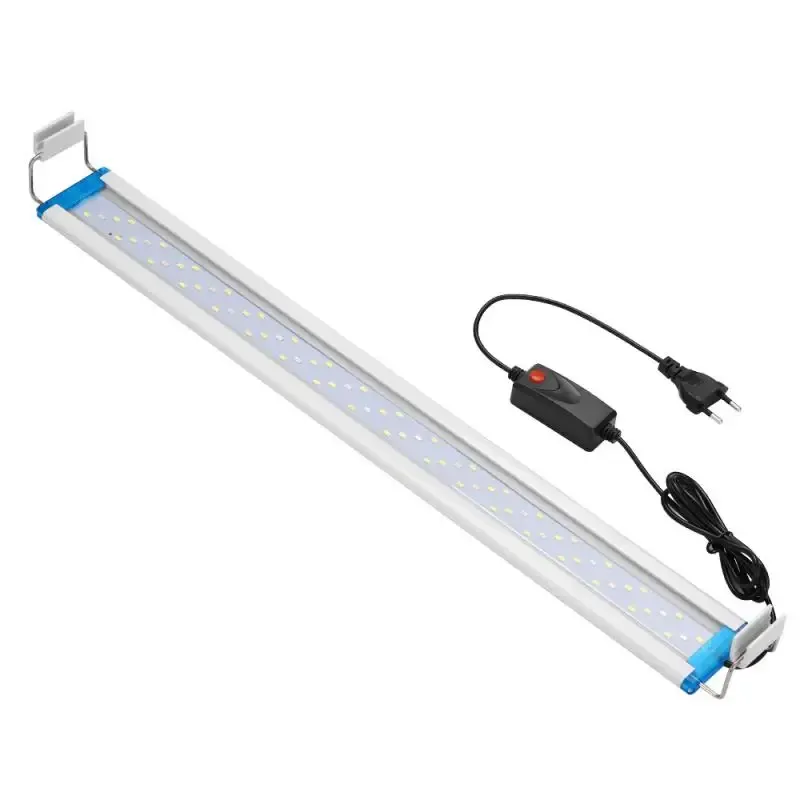 Lysningar Ultra Thin LED Aquarium Lighting Lamp Aquatic Plant Light 1875cm Extensible Waterproof Clip Lamp för Fish Tank 90260V