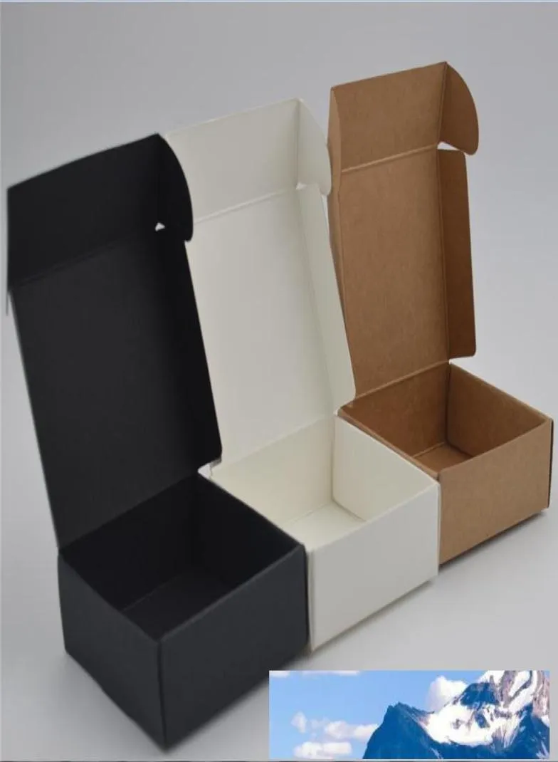 Small Kraft Paper Boxbrown Cardboard Handgjorda tvål Boxwhite Craft Paper Present Box Black Packaging Jewel Box8569177