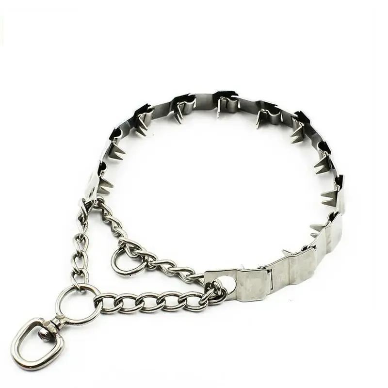 Collars HQ DC01 Stainless Steel 3868CM Adjustable Dog Training Chain DogCollar Choke Chain Pinch Collar For Giant dogs