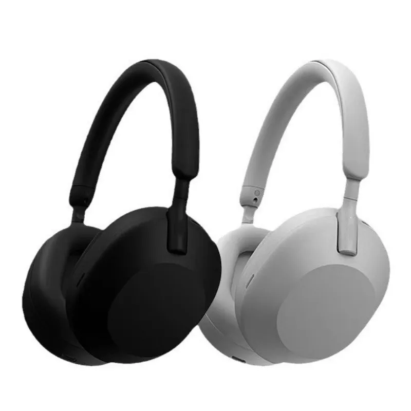 XM5 Wireless Over-E-E-E-E-Eargle Regulowane słuchawki Aktywne hałas anulowanie zestawu słuchawkowego dźwięku stereo HiFi z logo do gier w zakresie podróży