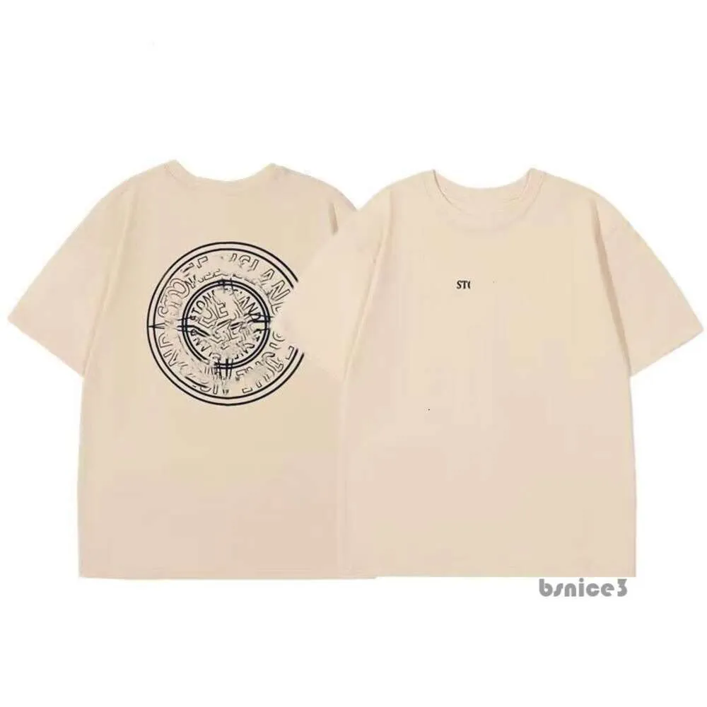 Stones Island Designer Superieure kwaliteit CP Companys Zomer Herenkleding Ademend Losse Letter Print Liefhebbers Street Fashion Varsity Katoenen T-shirt Stones T-shirt 5001