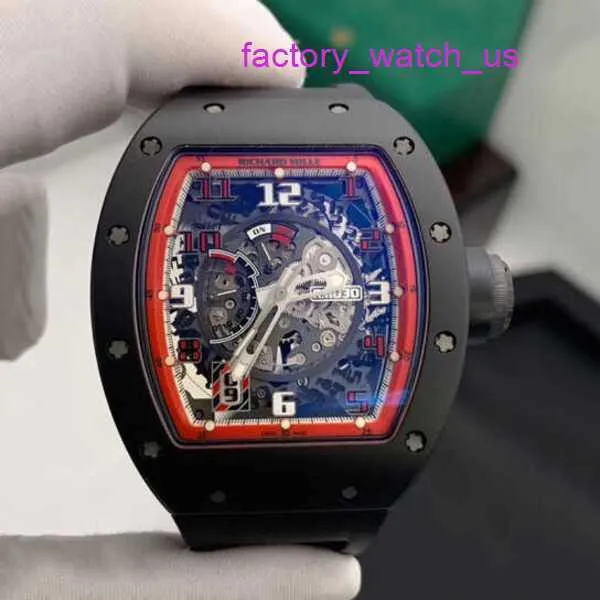 Vrouwelijk horloge RM-horloge Dress Watch RM030 Machinery RM030 Limited Edition 42*50 mm RM030 Zwart keramiek zijkant NTPT rood frame