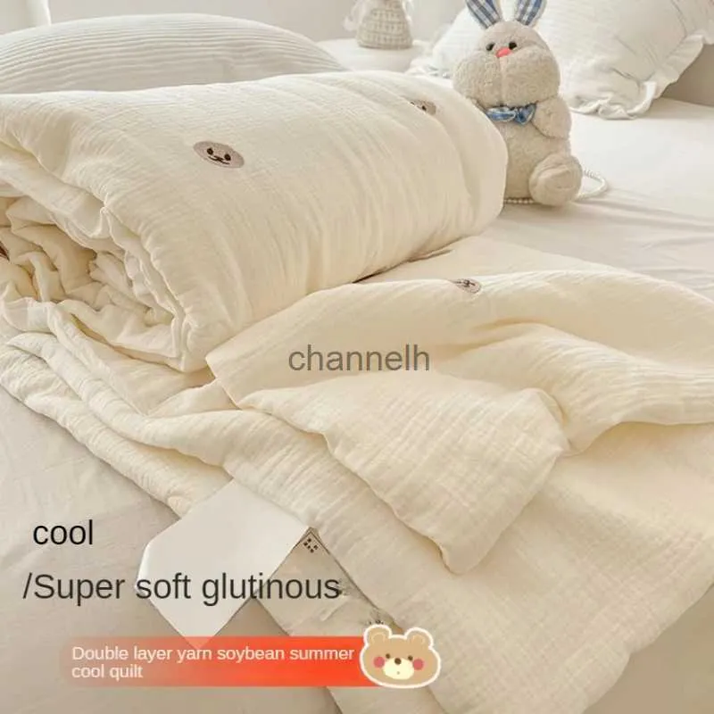 Comforters Set Summer Ice Cool Thin Quilt Comporter Soft Air Conditioning Quilt/Däcke/filt Bed 150 Enkelsäng quilt YQ240313