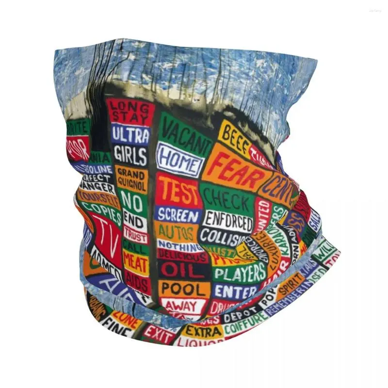 Bandana's Radioheads Britse Band Radio Halsbeenkap Dames Heren UV-gezichtsscherm Winter Bandana-sjaal voor skiën