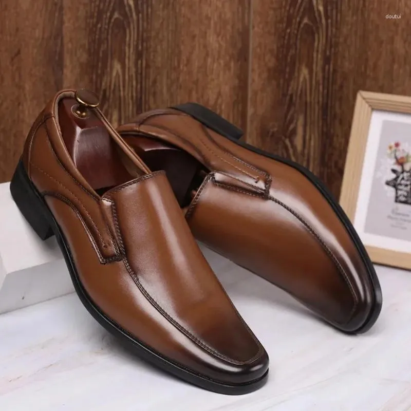 Kleidschuhe Herren Leder Klassisch Business Mode Komfort Formelle Hochzeit Männer Slip On Büro Oxford Für Luxus