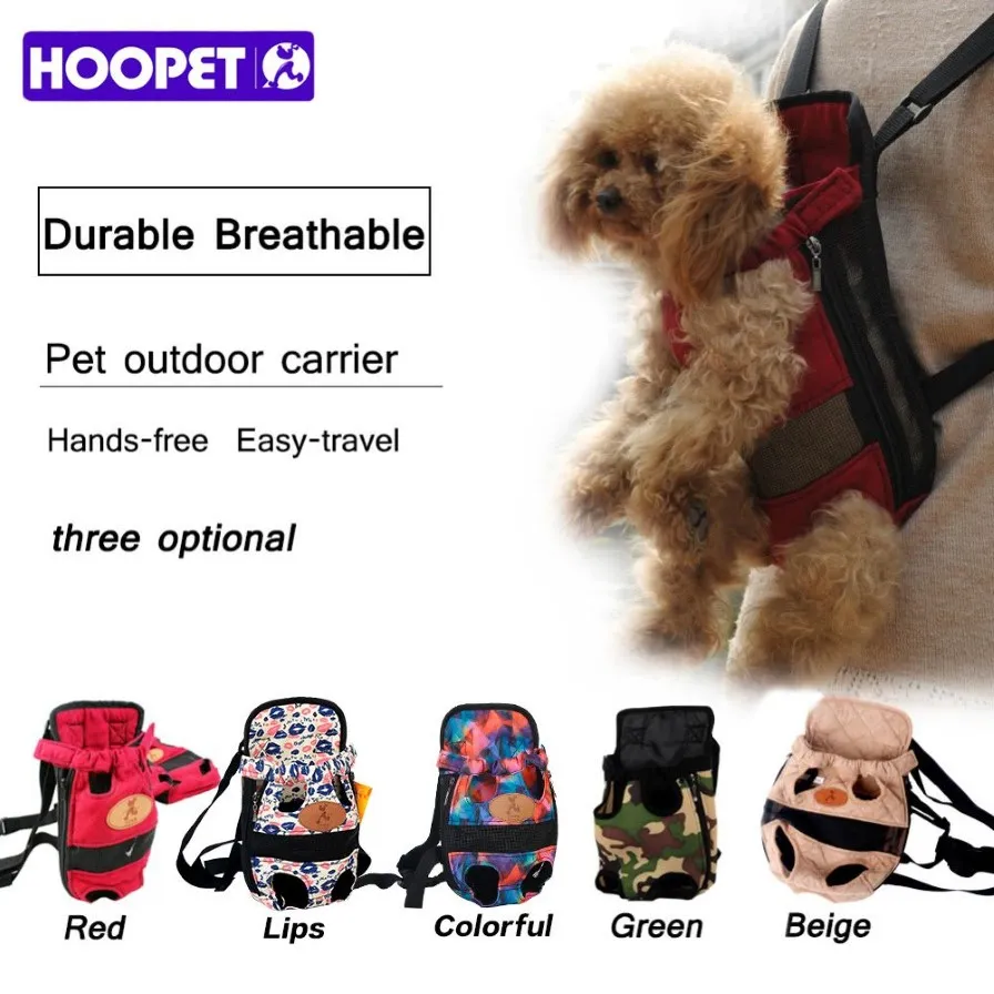 HOOPET Dog carrier fashion red color Travel dog backpack breathable pet bags shoulder pet puppy carrier263x