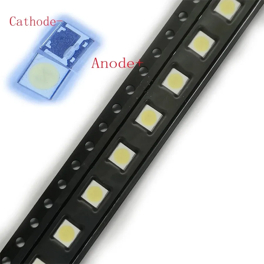 100st/Lot SMD LED 3535 6V 2W Cold White WM35E2F-YR09B-EA för LCD/TV Backlight Application