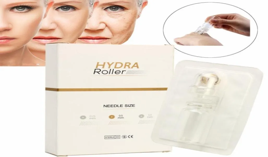 Hydra Roller 64 pinos titânio microaneedle automático hydra derma roller 64 dicas de ouro micro agulhas com gel tube7104001