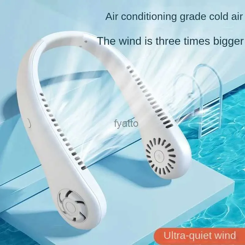 Elektrikli fanlar asılı boyun fanı taşınabilir küçük şarj uzun üfleme başsız süper havalı yüksek iyi şeyh240313