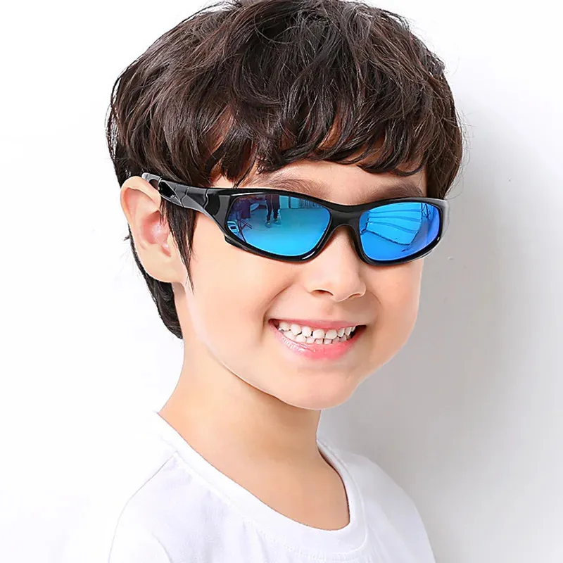 Lunettes de soleil polarisées pour enfants, verres de couleur, Protection UV, lunettes de mode pour garçons et filles, lunettes de sécurité en silicone 240226