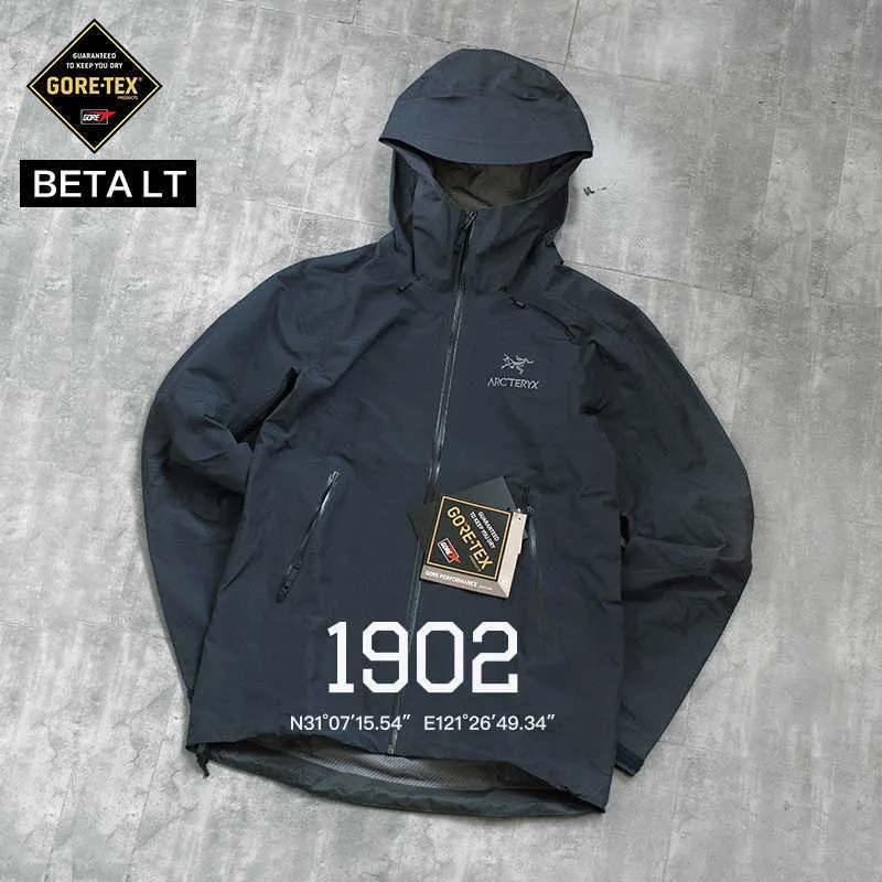 Designer Aarcterys da uomo Giacche con cappuccio Aarcterys Beta Lt Gore Tex Giacca rigida impermeabile per esterni US45