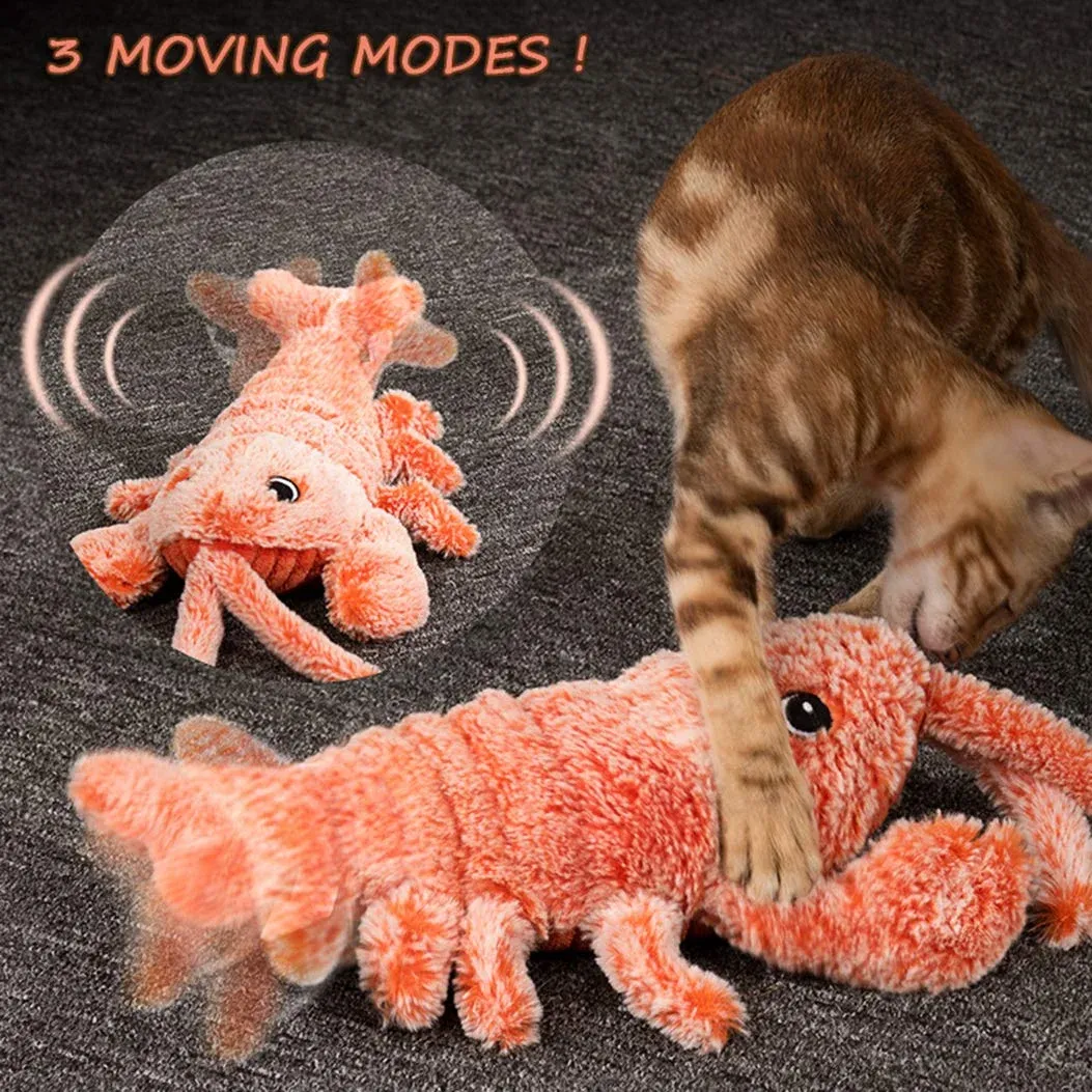 Giocattoli elettrici in movimento pesce gatto giocattolo interattivo flopping aragosta catnip realistico catnip kicker giocattoli prodotto per animali domestici per gatti gattini gattini