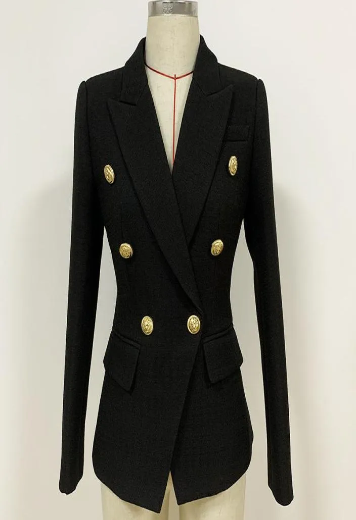 Double Breasted Fashion Women Slim Jacket 2020 Elegant V Neck Long Sleeve Slim White Black Coat Ladies6056297