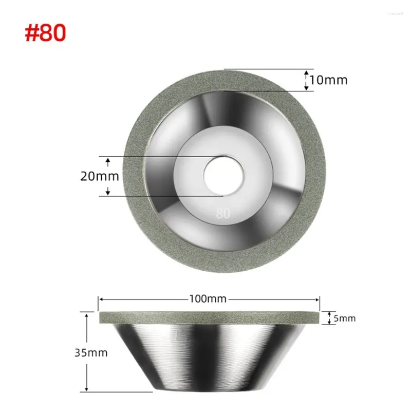 1pcs 100mm Diamond Grinding Wheel Disc Cup Shaped Tungsten Steel Milling Cutter Tools For Accessories 80-400Grit