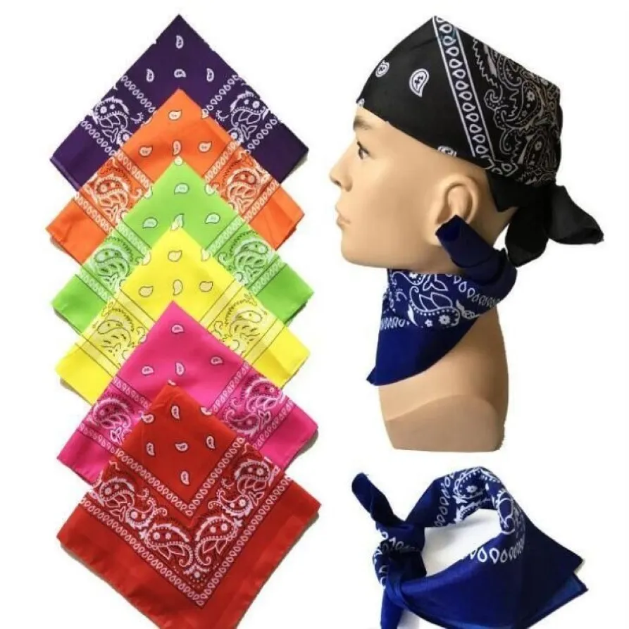 100% COTON Lot Douzaine Bandanas 12 PIÈCES Couleurs Mélangées Écharpe Bandeau Extérieur Main Wrap Pour Homme Femmes GD312F