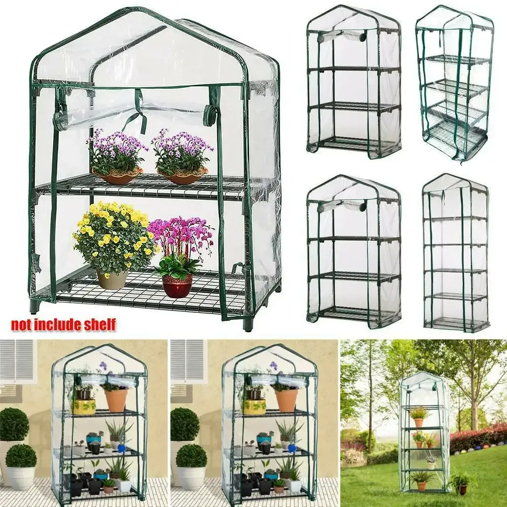 Estufas camada pvc capa de estufa para interior ao ar livre à prova dwaterproof água substituição casa flor tenda cobre jardinagem acessórios vaso