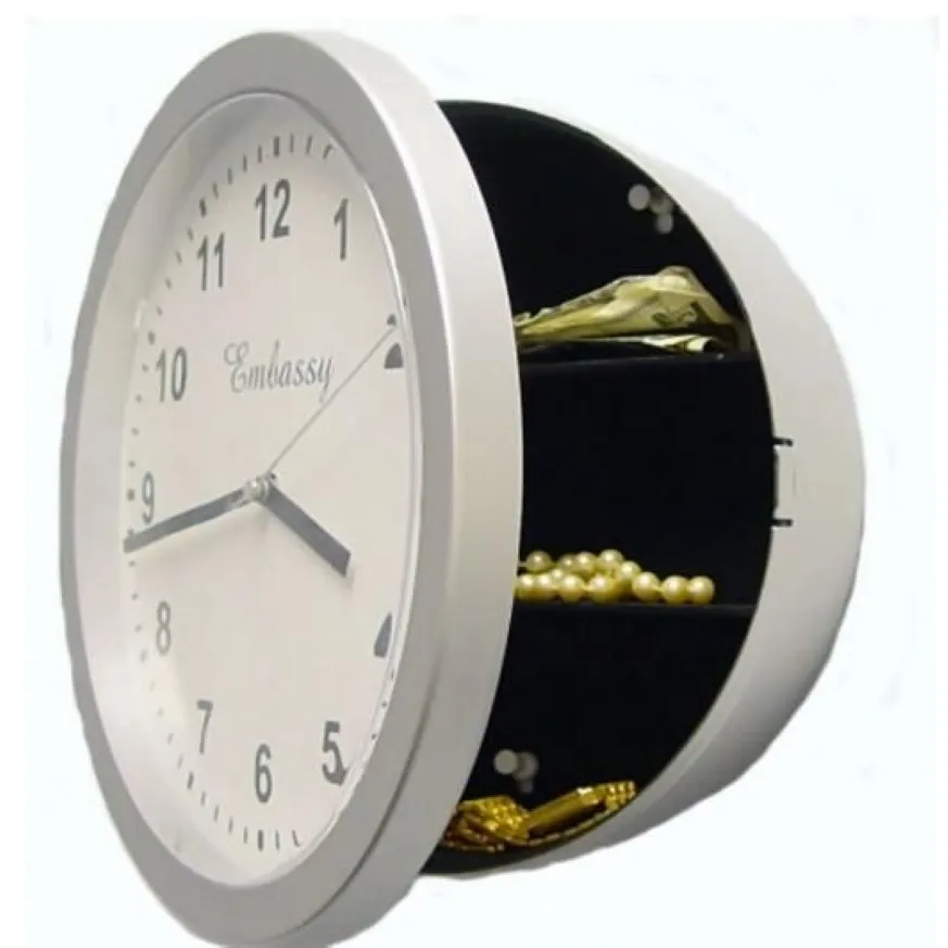 Horloge coffre-fort bijoux boîte de rangement horloges boîte de rangement coffre-fort horloges murales décoration horloge chiffres numéro chambres décoration montre horloge murale 286S