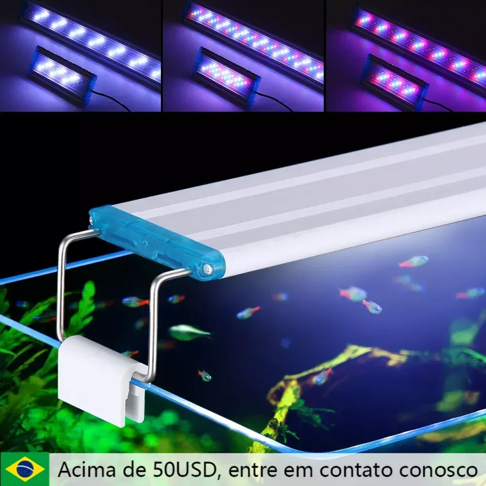 Éclairages 110240V aquarium ultra-mince lumières d'aquarium 1971CM éclairage tricolore aquascape stand lumières aquarium LED lumières