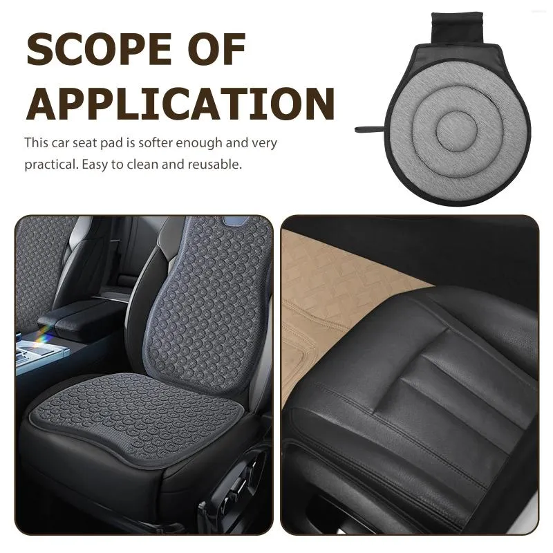 Swivel Seat Cushion for Elderly 360 Rotating Car Seat Pad Soft Memory Foam Chair Mat Non Slip Base Easy Transfer Black