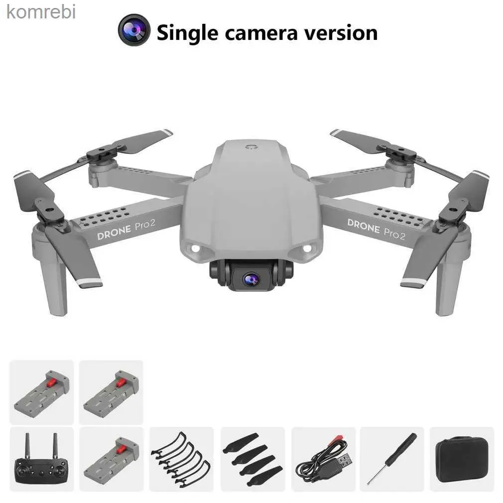 드론 드론 새로운 E99 Pro2 미니 RC 드론 4K 카메라 WiFi FPV Aerial Photography 헬리콥터 접이식 쿼드 콥터 어린이 장난감 장난감 선물 3 개 배지 24313