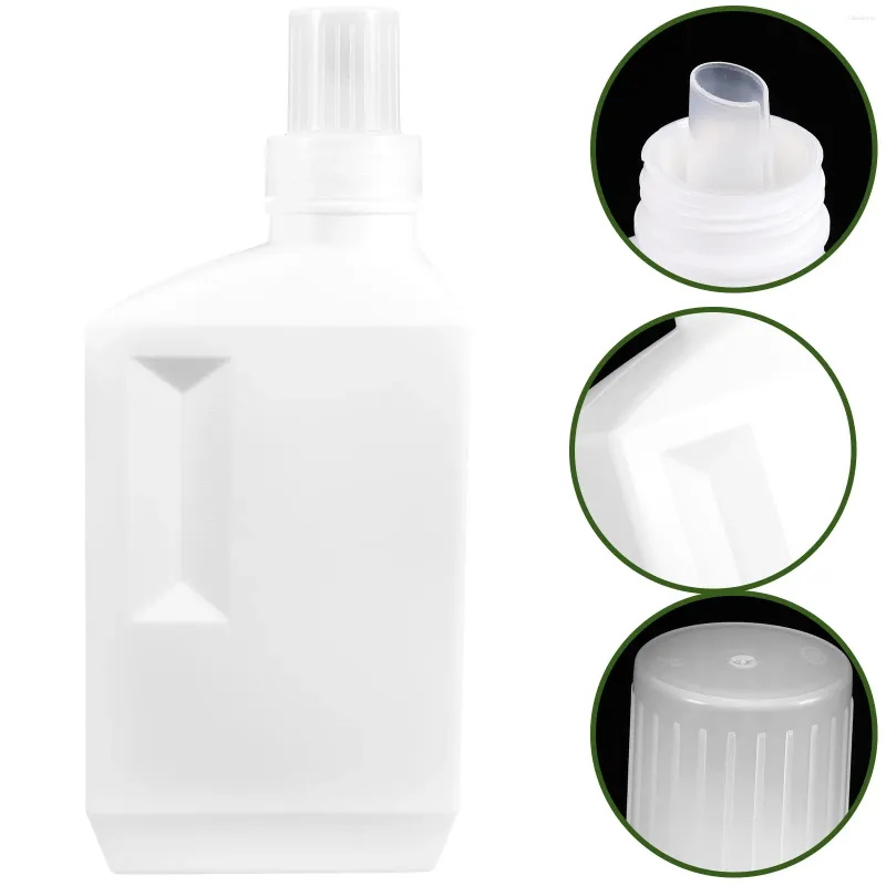 Botellas de almacenamiento 2 PCS Jabón Detergente para ropa Botella Líquido Estuche práctico Loción Champú Emulsión vacía Blanco