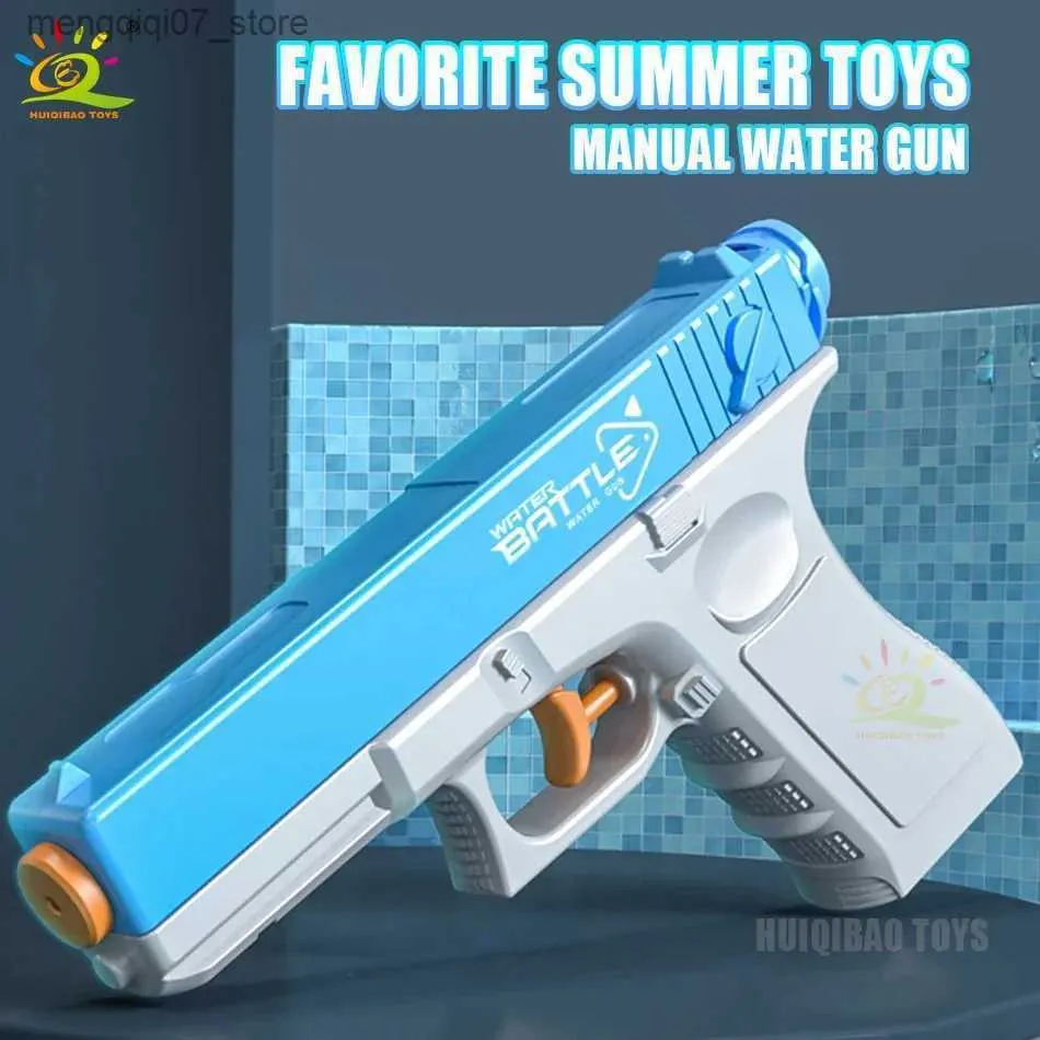 Sand Play Water Fun Gun Toys HUIQIBAO Hand Water Gun Portable Kids Summer Beach Boys Shooting Explosion Gun Fighting For Adult Kids Game 240307 L240313