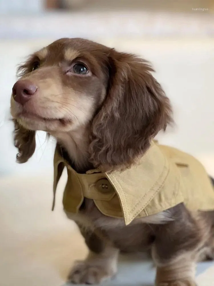 ヨークシャーのための犬アパレルペットの服マクロークトレンチコート