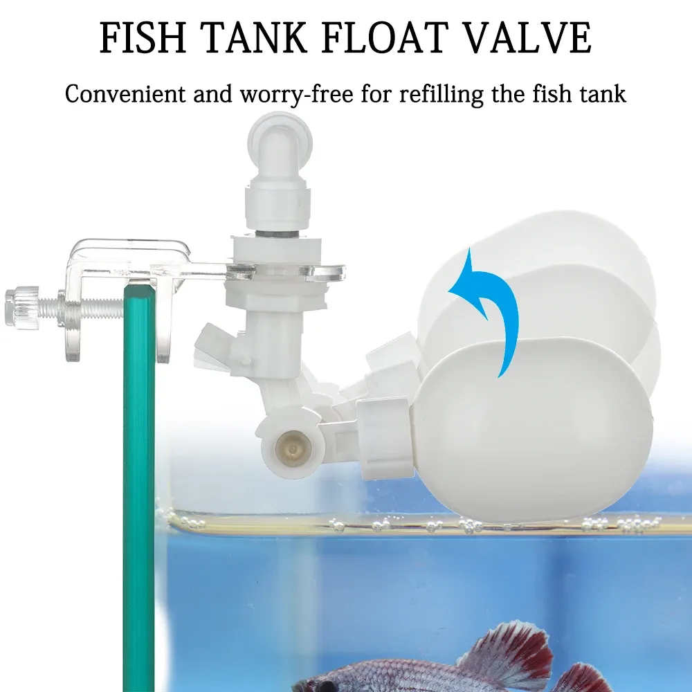 Peças Controlador de nível de água para aquário, dispositivo hidratante para tanque de peixes, reabastecimento automático de água, válvula de esfera flutuante
