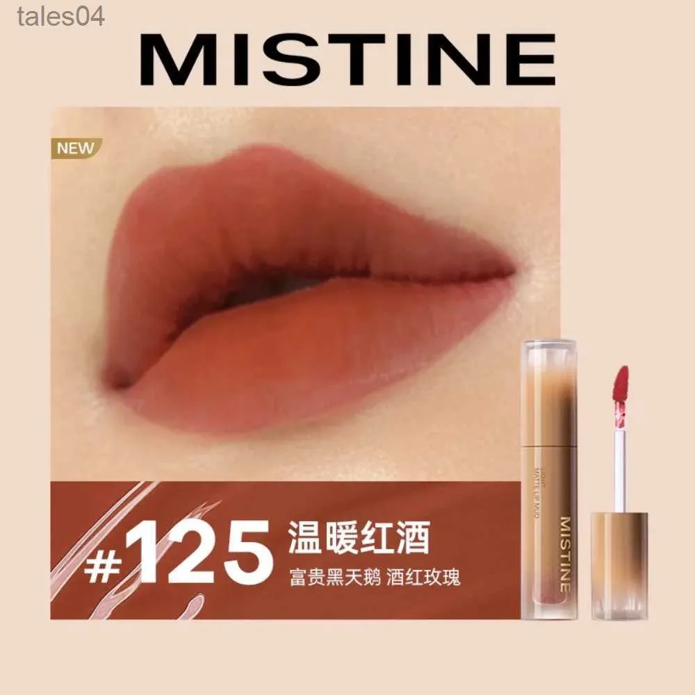 Lipstick Mistine Glaze Lip Glaze Mirror Shine Matte Matte Moisturizing Long-Blashing Light Lip Lip Mud Mud Korea Makeup Commetics 240311