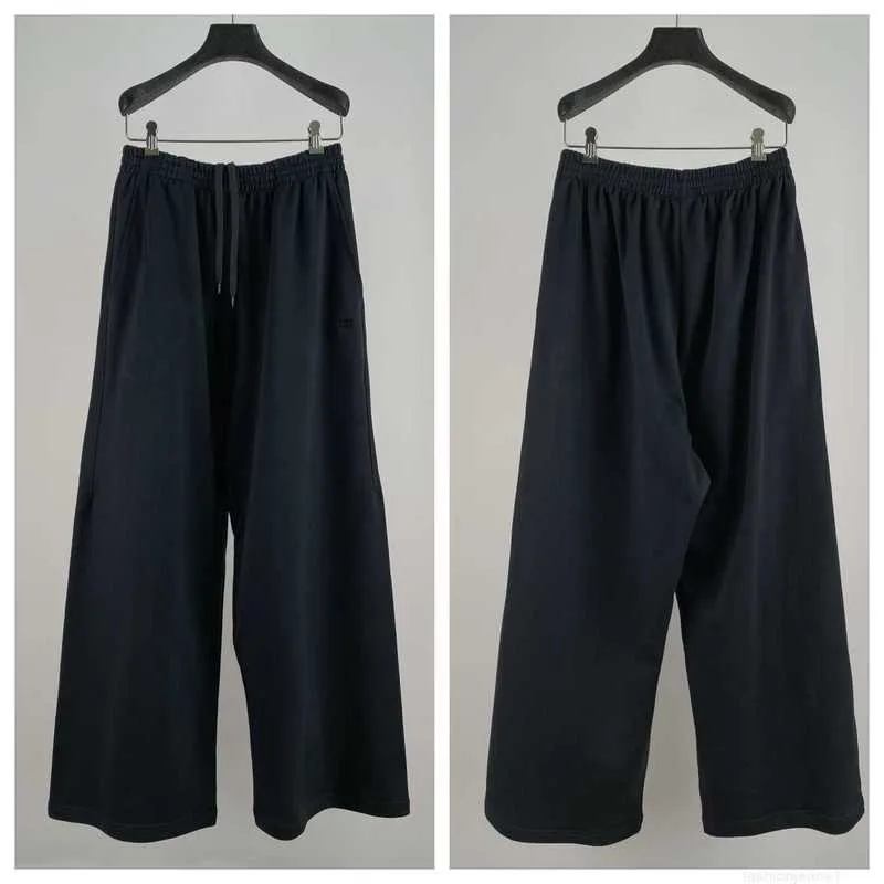 Pantalons pour hommes Version correcte haute qualité BL Home 2024 nouveau pantalon décontracté brodé à Double crochet OS coupe ample unisexe 4U2V