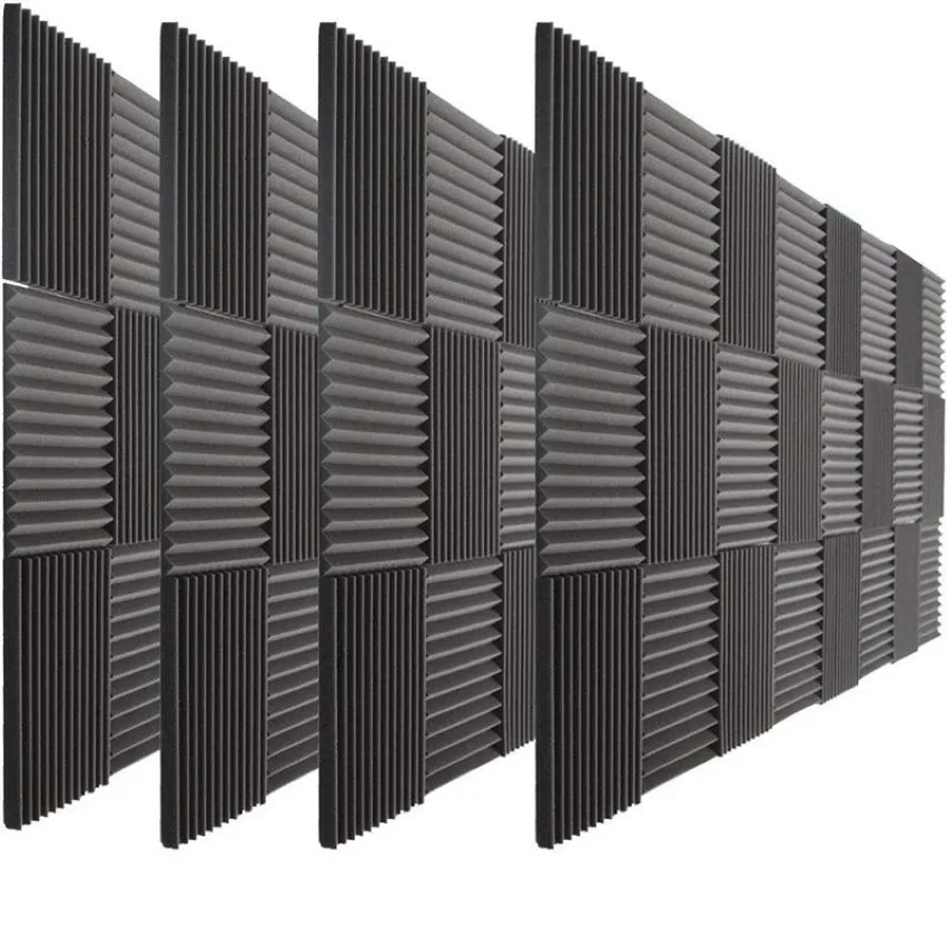 72 Pack Acoustic Foam Wedge Soundproof Home Theater Recording Studio Akustisk behandling Ljudabsorption Svampar Väggpaneler 1302W