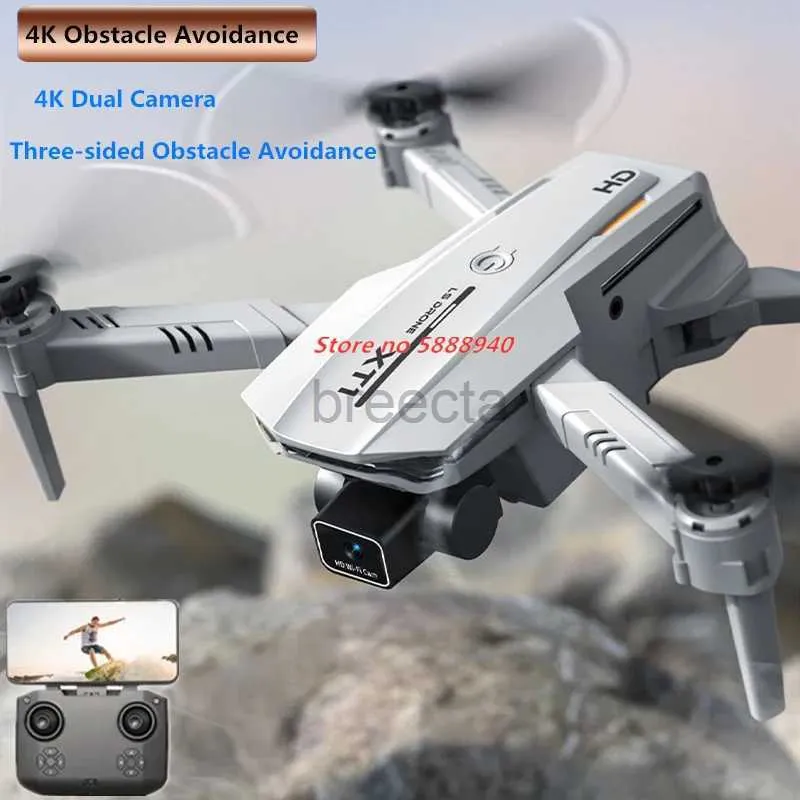 Drones Profesional 4K HD Câmera Dupla de Três Faces Evitar Obstáculos Quadcopte Dobrável Mini Drone Brinquedo VS XT9 K3 RG101 para LDD240313