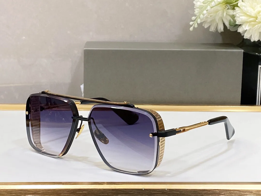 Okulary damskie okulary przeciwsłoneczne luksusowy moda okulary przeciwsłoneczne na świeżym powietrzu Męska krojona soczewka Uv400 retro okulary sześć