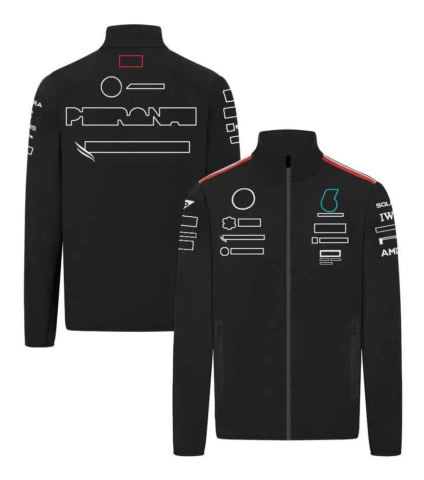 F1 Formuła 1 Racing Soft Shell Kurtka drużyna mundur 2024 Sezonowy kombinezon wyścigowy Płaszcz Black Jacket