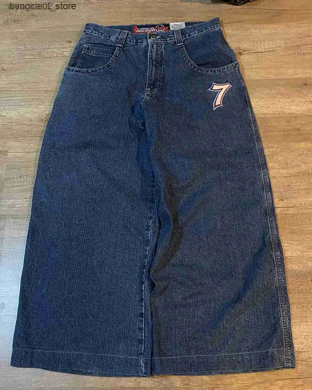 Herren Jeans Herren Jeans JNCO Baggy Jeans Hip Hop Rock Stickerei Muster Männer Frauen 2023 Neue Mode Streetwear Retro Harajuku Hohe Taille Weite Bein Jeans T231017 L240313