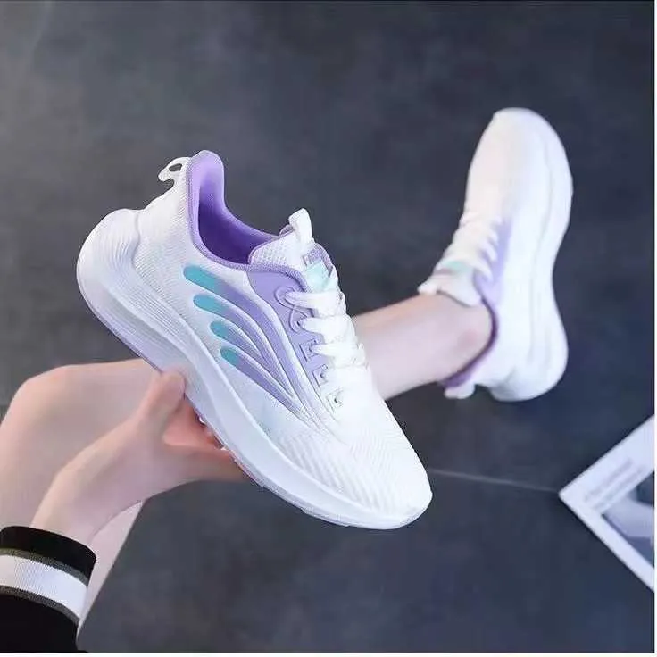 Walking Shoes Casual Shoes Sports Shoes Autumn Versatile Breathable Little White Sprinting Long Distance Running Leisure Rebound Shock Absorbing Women's