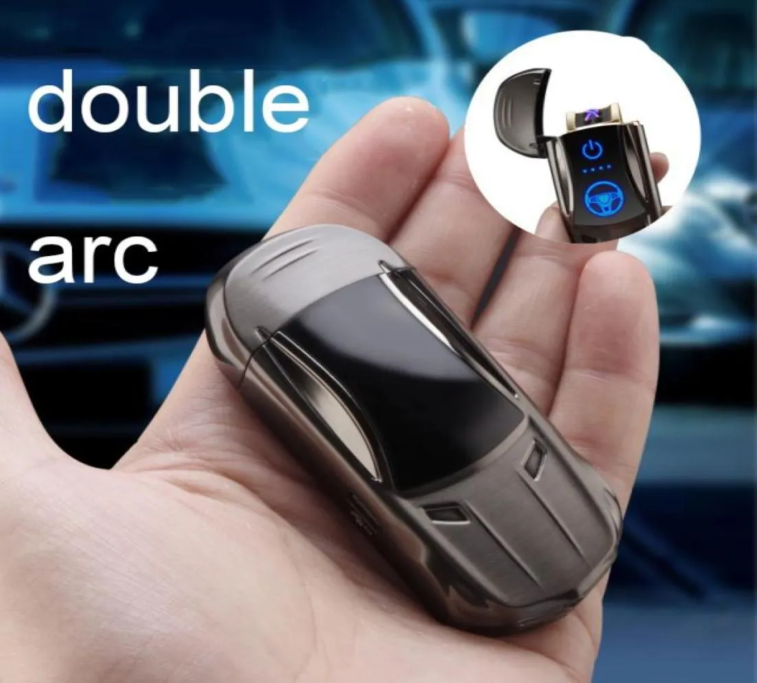 Double Arc USB Lighter Car Shape Plasma Electronic For Cigarette Smoking Rechargable1543072