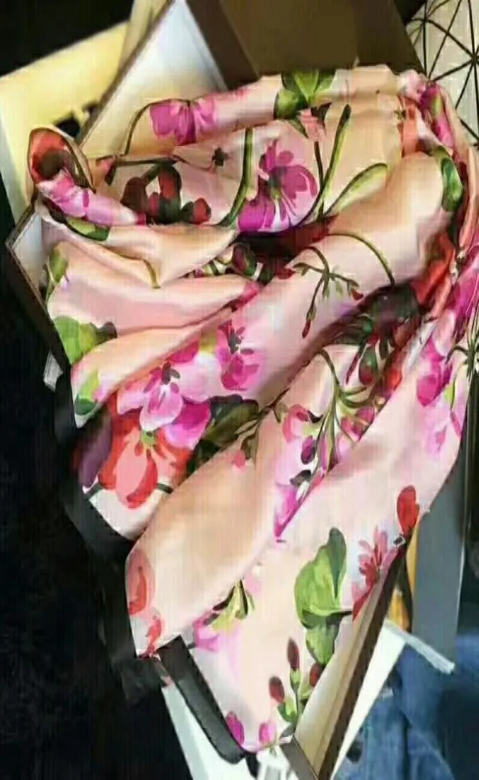 2021 fashion silk scarf elegant long shawl women soft solid colors printed scarves oil paiting retro wrap3781874
