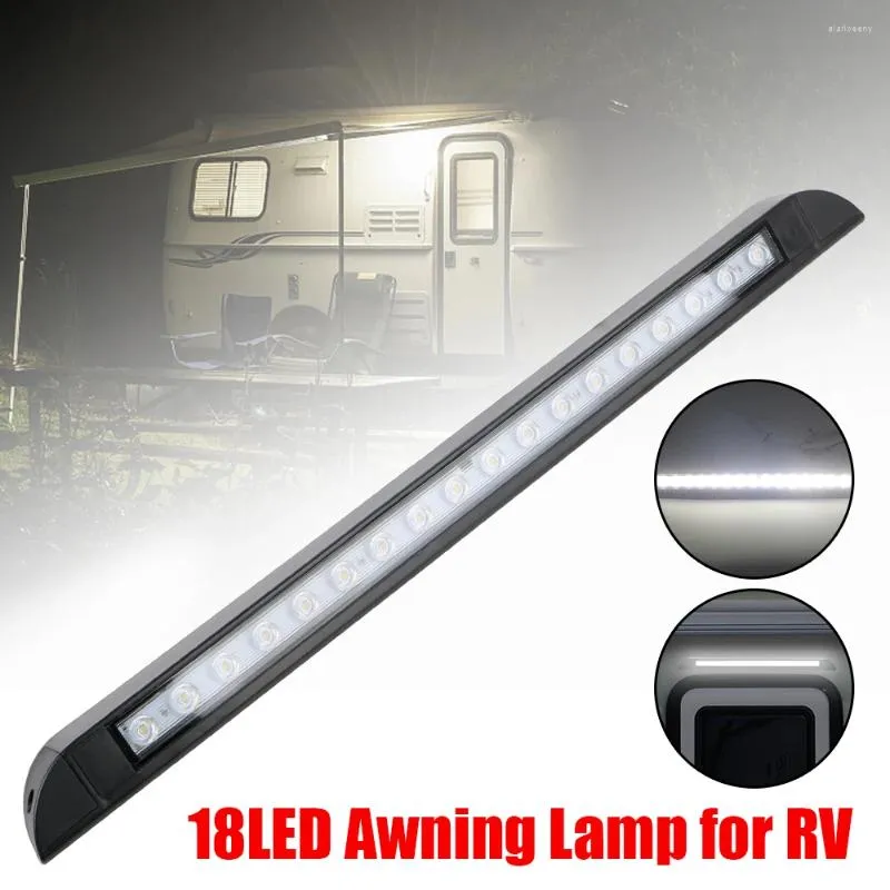 Lampada esterna per rimorchio per ruote fuoristrada 6000k per camper, roulotte, lampade da parete interne, 18 LED, tenda da campeggio esterna, attrezzatura leggera 12-28V