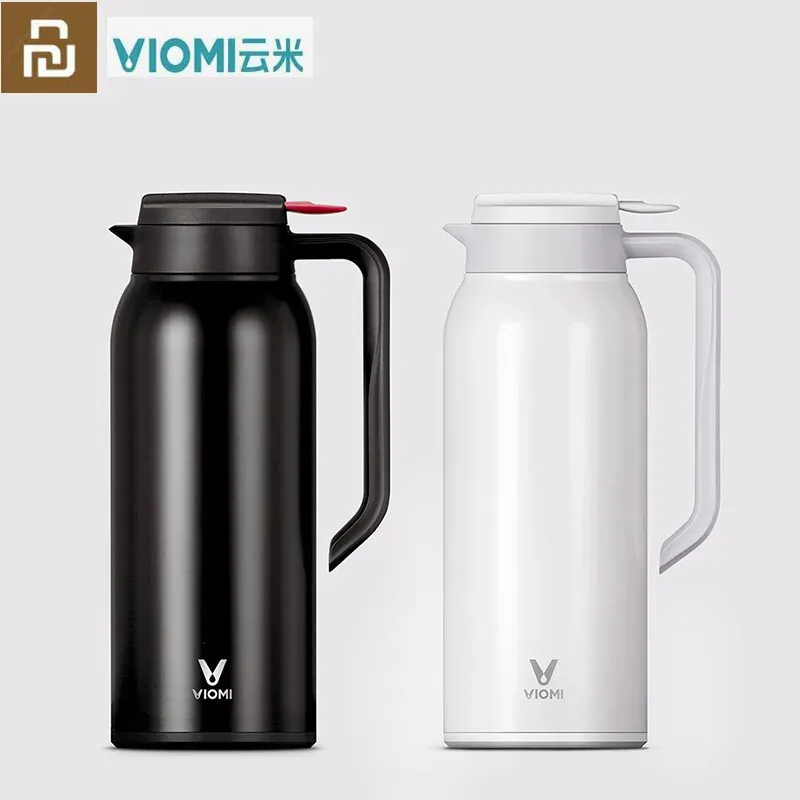 Controle Originele Youpin VIOMI Thermomok 1,5L roestvrijstalen vacuümbeker 24 uur fles Waterflesbeker voor baby buiten voor Smart home