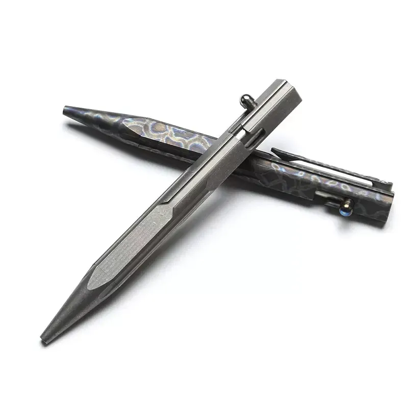 Koevoeten Новое поступление TWOSUN Bolt Action Pen Титановая ручка Шариковая ручка с зажимом Компактный размер EDC инструмент