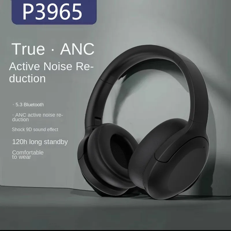 P3965 casque Bluetooth à réduction de bruit Active transfrontalière casque sans fil Anc pliable vente en gros